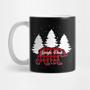 Buffalo Red Plaid Single Dad Bear Matching Family Christmas Mug